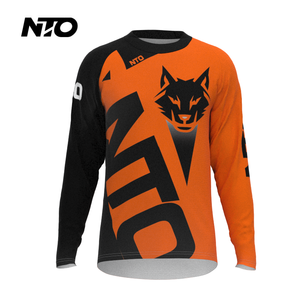 Set Unisex Maglia a Maniche Lunghe e Pantaloncini da Ciclismo MTB con Ginocchiere Rinforzate Tessuto Traspirante ad Asciugatura Rapida - Product Image 5