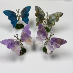 Offre Spéciale – Vente en Gros : Mini Ailes de Papillon Polies en Améthyste, Quartz et Agate – Minéraux et Cristaux Naturels pour la Décoration Intérieure - Product Image 3