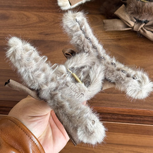 Nouvelles pinces à cheveux simples et grandes à nœud <span class=keywords><strong>papillon</strong></span>, couleur unie, accessoires pour cheveux pour femmes, <span class=keywords><strong>papillon</strong></span>, fausse fourrure, fourrure, pince à cheveux en forme de requin, pince à cheveux en peluche - Product Image 6