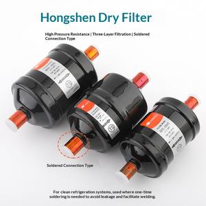 فلتر مجفف هواء ثنائي الاتجاه من النحاس من هونغسن BFK، قطع غيار تكييف الهواء والتبريد، مكثف بخمسة صمامات كهرومغناطيسية - Product Image 2