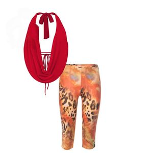 Set di pantaloncini da donna alla moda Peeqi Top camicia senza schienale e pantaloncini leopardati 2 pezzi <span class=keywords><strong>Sexy</strong></span> Club due pezzi Set per <span class=keywords><strong>abbigliamento</strong></span> donna - Product Image 4