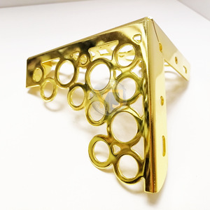 Yijun Furniture Legs <b>Gold</b> Hollow Floral Design Adjustable Aluminum Alloy Modern Minimalist Luxury Cabinet <b>Sofa</b> Support - Product Image 2