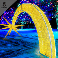 Luz Decorativa de Arco con Motivo de Estrella Fugaz 3D de Alta Calidad para Centros Comerciales, Parques Temáticos y Decoración de Paisajes