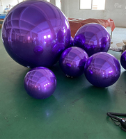 Boule miroir géante en PVC gonflable pour décoration d'événements, grande boule miroir gonflable brillante