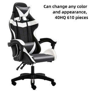 <span class=keywords><strong>Silla</strong></span> Gamer Ergonómica de Estilo Moderno, Giratoria, Reclinable, de Cuero PVC, con Elevación Alta, Masaje, Base de Madera y Hierro - Product Image 6