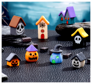 Mini figuritas a granel Micro resina Halloween miniatura fantasma Zombie telaraña CASA <span class=keywords><strong>DE</strong></span> CALABAZA 3D DIY adornos para bolígrafos niños juguetes <span class=keywords><strong>de</strong></span> baño - Product Image 3