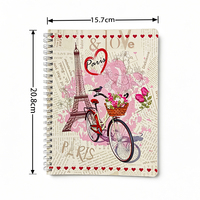 Cuaderno de Doble Anillado con Cubierta Impresa a Color, Precio de Fábrica, Cuaderno Rayado para Estudiantes Escolares, África Occidental Francesa