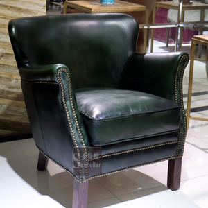 Commercio all'ingrosso in pelle verde antico sedia di design di lusso poltrone per soggiorno <span class=keywords><strong>camera</strong></span> <span class=keywords><strong>da</strong></span> letto club sala d'attesa accento sedia mobili - Product Image 3