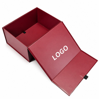 Boîte cadeau pliante magnétique de luxe avec logo personnalisé, boîte d'emballage en papier rigide avec ruban et languette de tirage pour vêtements, accessoires, cadeaux
