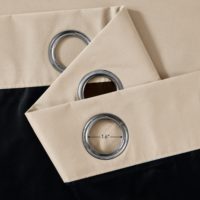 Rideaux occultants HONI légers en polyester 130 GSM, style scandinave moderne, isolants thermiquement, pour salon, 100 % occultants, doublés