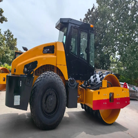 Rouleau vibratoire de marque chinoise de 14 tonnes avec tambour de 2130 mm de largeur, moteur Shangchai, système entièrement hydraulique pour le compactage de l'asphalte et du sol