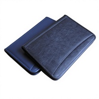 Porte-documents multifonctionnel en cuir PU résistant, organiseur professionnel, classeur A4, porte-bloc-notes, mallette à fermeture éclair