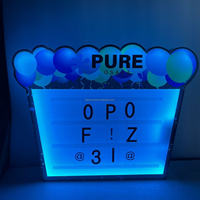 Panneau LED personnalisé avec logo, lettres lumineuses pour boîte de nuit, panneau de messages VIP, lettres interchangeables, panneau de service de bouteilles en acrylique, présentoir de bouteilles