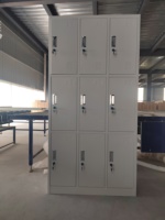 Casiers en acier à 9 portes, multi-compartiments, grande capacité, design moderne, serrure à clé, pour appartement, bureau, vente en gros d'usine, excellent rapport qualité-prix