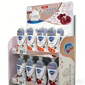 Étagères de présentation de shampooing en métal 3 en 1 sur pied avec étagères en panneaux perforés en PVC Marchandises pour produits de douche Supermarché - Product Image 6