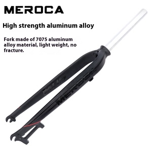 Fourche avant en alliage d'aluminium pour VTT MEROCA 27,5 pouces et 26 pouces, compatible BMX avec tige droite - Product Image 2