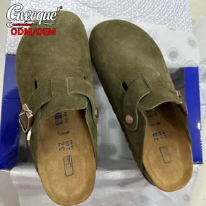 Scarpe da Uomo all'Ingrosso <span class=keywords><strong>in</strong></span> Pelle di Vacchetta Tedesca con Suola <span class=keywords><strong>in</strong></span> <span class=keywords><strong>Sughero</strong></span> Morbide Pantofole Birkenstock di Alta Qualità - Product Image 1
