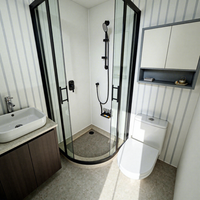 Casa Prefabricada Económica y Moderna Tipo Cabaña Apple, Hotel Móvil en Contenedor, Oficina con Baño, Sala de Estar, Diseño Moderno y Ecológico