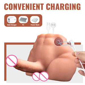 Bambola sessuale maschile con dildo vibrante, torso per adulti per stimolazione del punto G, masturbatore unisex per donne, coppie e uomini <span class=keywords><strong>gay</strong></span> - Product Image 5