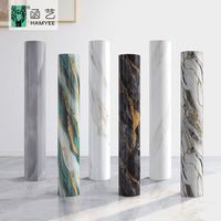 Nouveau Design PVC Pellicule et Bâton Mousse Marbre Autocollant Mural Plafond Luxe Papier Peint Décoration Maison Auto-Adhésif Grands Rouleaux Papier Peint