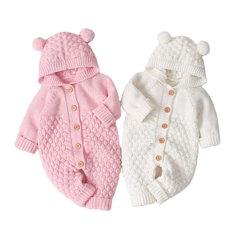 Baby Rompers Knitted Long Sleeve Knit Newborn Bebes Boys Girls Warm Jumpsuits Onesie Autumn Spring Toddler Children Clothing