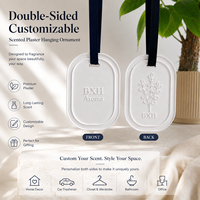 Diffuseur de parfum en plâtre double face personnalisé avec logo en relief pour cadeaux d'entreprise et promotions de marque