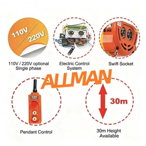 <span class=keywords><strong>Treuil</strong></span> électrique à câble métallique ALLMAN haute précision <span class=keywords><strong>mini</strong></span> 500 <span class=keywords><strong>kg</strong></span> classe de service M4 220V pour la construction - Product Image 2