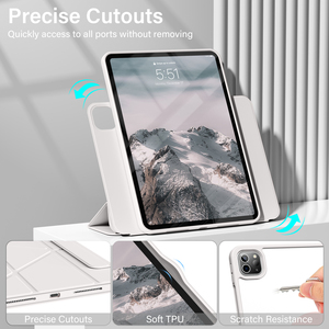 Kenke Y Fold <strong>Origami</strong> Detachable Magnetic Attraction Fully Clear <strong>iPad</strong> <strong>Case</strong> With Buckle For <strong>iPad</strong> <strong>Air</strong> 4th 5th 6th Gen 11 Inch - Product Image 5