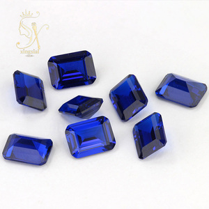 Piedra Preciosa de Espinela Azul Sintética al por Mayor, Corte Esmeralda de 3*5mm a 12*16mm, Espinela Azul 113 #   Piedra de Color - Product Image 3