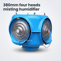 Humidificateur atomiseur à quatre têtes SÉRIE GZ4*380 pour élevages et agriculture, fixation murale