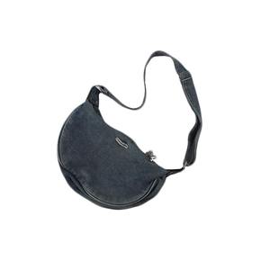 Kore Modası Yıkanmış Kot Çapraz Askılı Çanta Kadın Minimalist Mantı Şeklinde Omuz Çantası Günlük Kullanım Trend Şık - Product Image 1