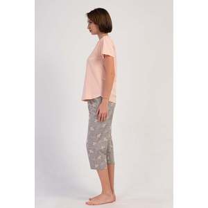 Combinaison de nuit ovale à manches courtes et col rond pour femmes - Product Image 3