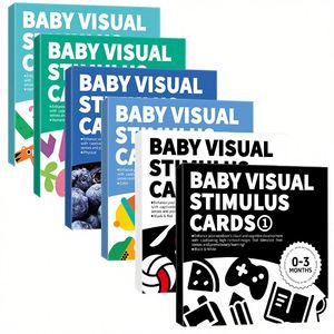 Jouets éducatifs pour nourrissons de 0 à 36 mois, cartes brillantes de stimulation visuelle, aides pédagogiques pour l'éveil cognitif, pour enfants unisexes - Product Image 1