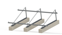 Système de montage solaire pour toit plat, cadre en aluminium, support de panneau solaire réglable