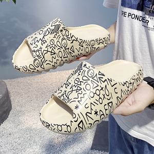 Nouvelle Mode Haute Qualité 3D Impression Pantoufles Offre Spéciale <span class=keywords><strong>Pas</strong></span> <span class=keywords><strong>Cher</strong></span> Eté Confort Chaussons Pour Hommes - Product Image 3