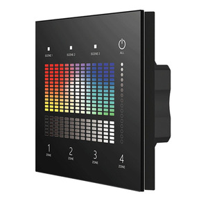 Controlador maestro DALI de <span class=keywords><strong>4</strong></span> zonas certificado DALI-2, panel táctil de vidrio montado en la pared RGBW de 2, alimentado por bus DALI o 24V CC para luz - Product Image 3