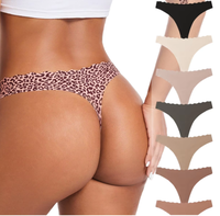 Braguitas sin costuras de seda helada para mujer, de talle bajo, invisibles bajo la ropa, de tejido refrescante y suave como la mantequilla