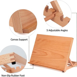 Table à dessin en bois, chevalet, planche à dessin et à croquis, chevalet réglable pour les croquis et la peinture à l'huile des étudiants en art - Product Image 4