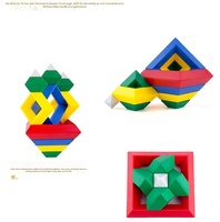 Jouet éducatif précoce amusant, puzzle DIY pour enfants, blocs de puzzle en plastique, blocs pyramidaux, jeu de pyramides, jouets de puzzle 3D pour enfants