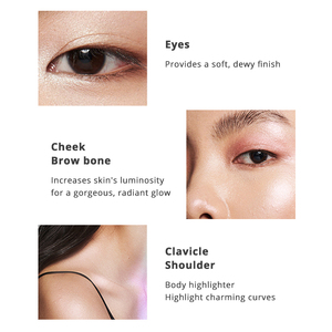 Palette de maquillage vegan à marque privée, illuminateur haute pigmentation, poudre pour le visage, cosmétique, illuminateur pastel, éclat du visage - Product Image 2