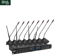 Microphone de Conférence 8 Canaux UHF BHA BH808, Réglable, Entièrement Métallique, Qualité Stable, Prix de Gros Usine (12 ans d'expérience), OEM, CE, FCC
