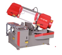 Loginfly Scie à ruban semi-automatique pour métal Scie à ruban rotative Tension manuelle de la lame hydraulique pour métal Moteur central à l'état neuf