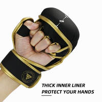 Gants MMA Professionnels Noir Mat 7oz Entraînement Sparring Grappling Boxe Muay Thai