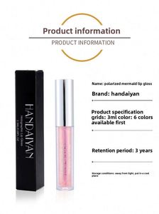 Gloss à lèvres longue tenue Handaiyan en gros, brillant nacré hydratant, couleurs vives et éclatantes, en forme liquide - Product Image 6
