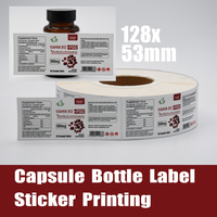 Etiqueta Personalizada para Suplementos, Vinilo Impermeable con Logotipo Personalizado para Botellas de Medicamentos, Impresión de Etiquetas para Botellas, Etiqueta de Embalaje