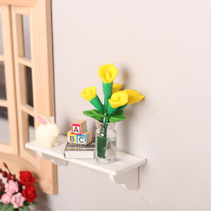 Miniatura <span class=keywords><strong>de</strong></span> Comida <span class=keywords><strong>de</strong></span> Juguete, Botella <span class=keywords><strong>de</strong></span> Vidrio, Flor en Maceta, Lirio Calla, Mini Modelo 1:12, Piezas <span class=keywords><strong>para</strong></span> Casa <span class=keywords><strong>de</strong></span> Muñecas Ob1 - Product Image 4