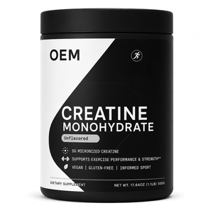 OEM ODM Pure <b>Creatine</b> <b>Monohydrate</b> Powder HACCP ISO22000 100 Servings 500g Unflavored - Product Image 1
