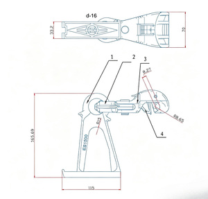 Ensemble de fixation de suspension ES-1500 ADSS pour câble à fibre optique aérien 4,5-11 mm avec support de poteau - Product Image 2