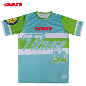 Groothandel softbal t-shirts sublimatiedruk snel drogend softbal shirt - Product Image 3