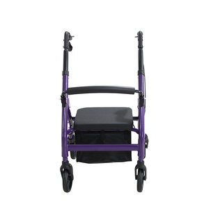 Factory Purple Plegable 4 ruedas Aleación de aluminio Altura ajustable Andador Ayuda de movilidad para personas <span class=keywords><strong>mayores</strong></span> Rollator - Product Image 5